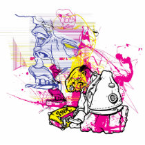 art, artsprojekt, skateboarding, skate culture, graffiti, underground, hip hop, fine art, mixed media, andy howell, andy howell postcards, andy howell postage, andy howell stamps, andy howell mugs, andy howell shoes, andy howell calenders, andy howell bags, andy howell buttons, andy howell hats, andy howell mousepads, andy howell stickers, andy howell posters, andyhowell.com, intoxicating, fear, passion, element skateboards, the history of skateboard art, pro skateboarder, new deal skateboards, giant distribution, andy how, Photo Sculpture with custom graphic design