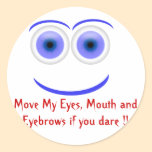 Move Eyes in Face Funny Sticker