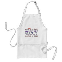 MOVE OVER BOYS GIRLS FISHING APRON