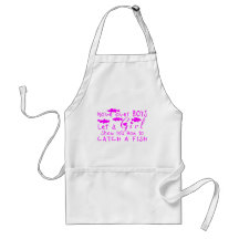MOVE OVER BOYS GIRLS FISHING APRONS