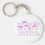 MOVE OVER BOYS GIRLS FISHING KEYCHAINS