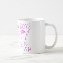MOVE OVER BOYS GIRLS FISHING MUG