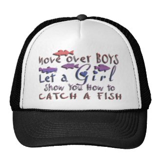 MOVE OVER BOYS GIRLS FISHING TRUCKER HAT