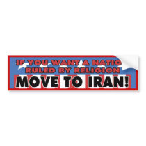 Move To Iran Bumper Sticker bumper stickers by funnybumpersticker Move To Iran Bumper Sticker bumper stickers