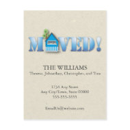 Moved Announcement (Blue) postcard