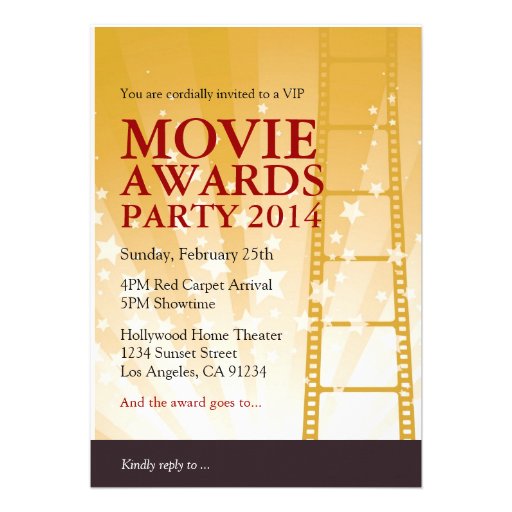 Movie Awards Party Invitation