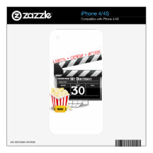 Movie Birthday Party 30th Birthday Decals For The iPhone 4S