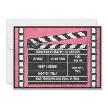 Movie Birthday Party Clapboard Red Invites
