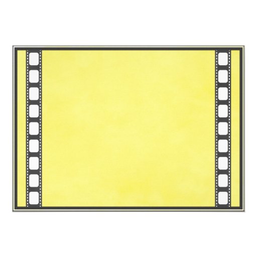 Movie Birthday Party Clapboard Yellow Invites