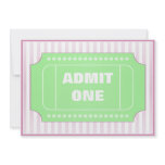 Movie Birthday Party Green Purple Custom Announcement