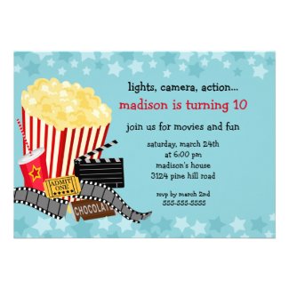 Movie Birthday Party Invitation