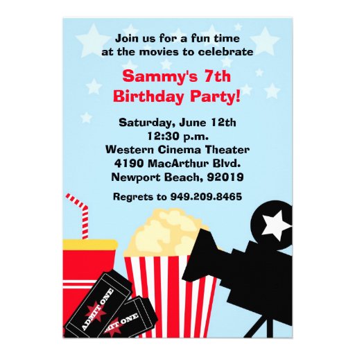 Movie Birthday Party Invitation