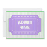 Movie Birthday Party Purple Green Personalized Invite