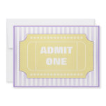 Movie Birthday Party Yellow Purple Custom Invitations