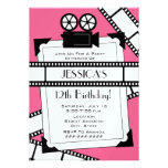 Movie Camera Film and Photo Birthday Party Invite