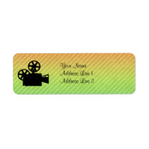 Movie Camera Return Address Label