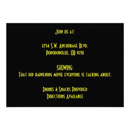 Movie Clapper Board Custom Invitation