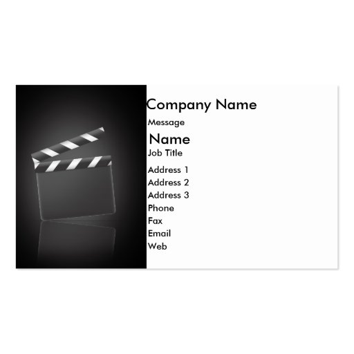 Movie Clapper Business Card