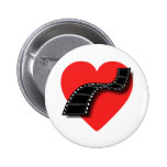 Movie Lover with Red Heart and Film Strip buttons