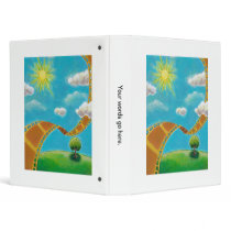 Movie lovers fun unique art film strip landscapes 3 ring binder
