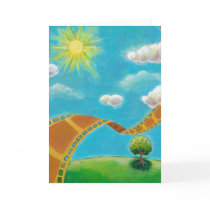 Movie lovers fun unique art film strip landscapes cards