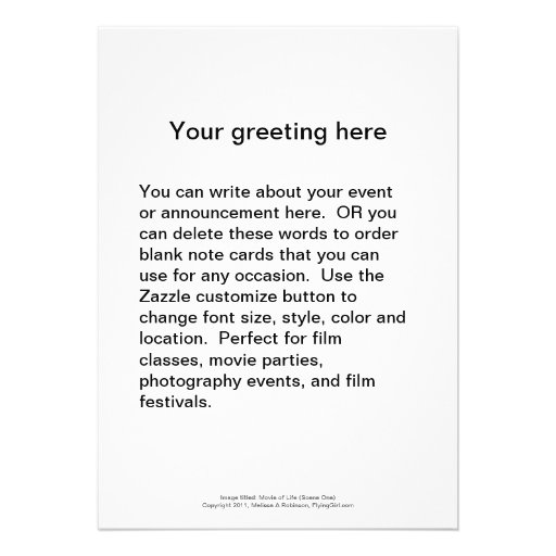 Movie lovers fun unique art film strip landscapes announcement