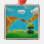 Movie lovers fun unique art film strip landscapes christmas ornaments