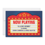 Movie Marquee Themed Wedding Party Invitation
