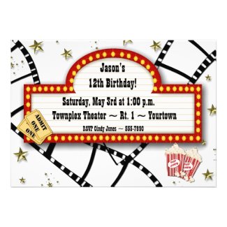 Movie Marquis Invitation