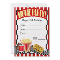 MOVIE NIGHT ANY OCCASION FILL-IN PARTY CUSTOM INVITE