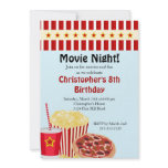 Movie Night Birthday Party Invitation