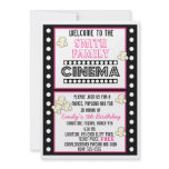Movie Night Film Strip Popcorn Birthday Invitation