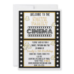Movie Night Film Strip Popcorn Birthday Invitation