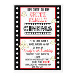 Movie Night Film Strip Popcorn Birthday Invitation