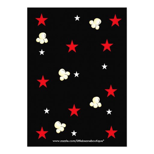 Movie Night Film Strip Popcorn Birthday Invitation