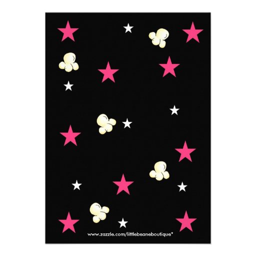 Movie Night Film Strip Popcorn Birthday Invitation