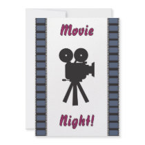 movie night Invite invitations