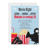 Movie Night Kids Birthday Party Invitation