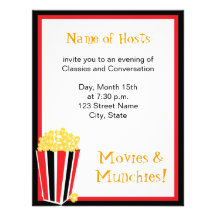 Movie Night Personalized Announcements