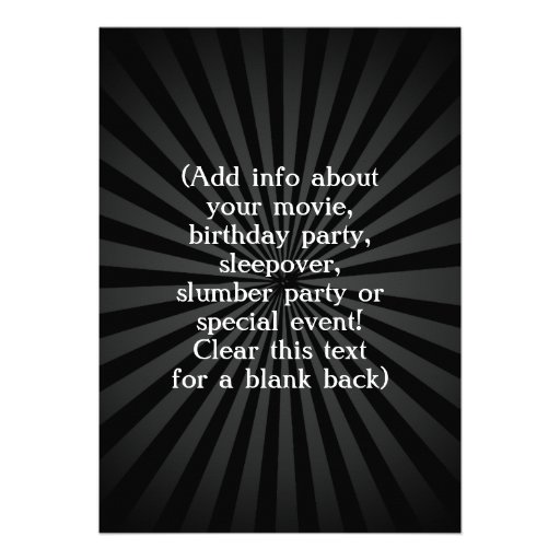 Movie Night Popcorn Custom Party Invitations