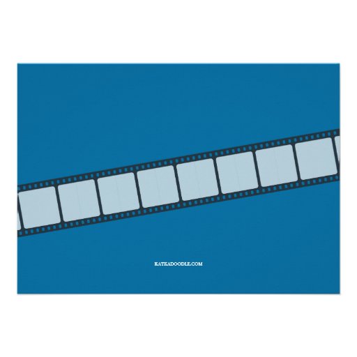 Movie Party Birthday Party Admission Ticket | Blue Personalized Invitation