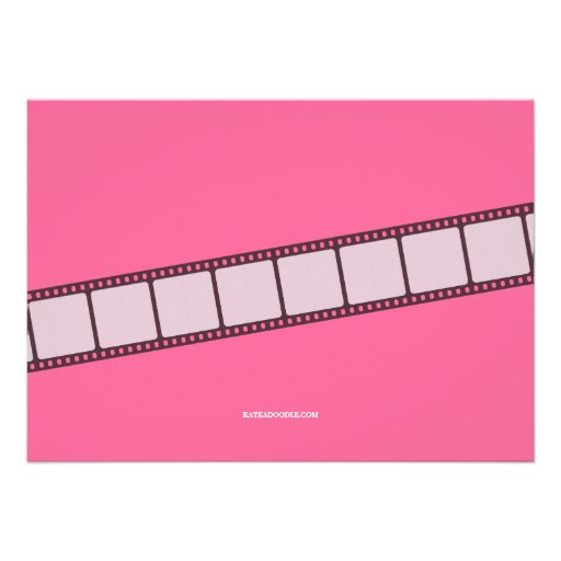 Movie Party Birthday Party Admission Ticket | Pink Custom Invites