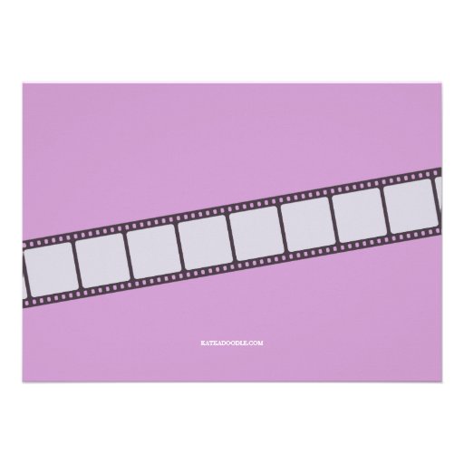 Movie Party Birthday Party Admission Ticket Purple Personalized Announcements