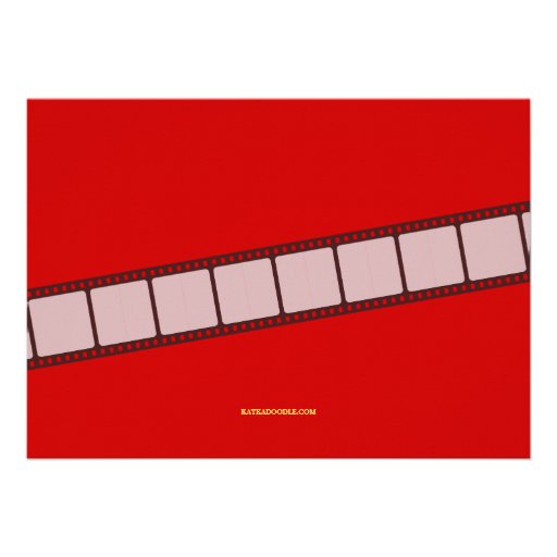 Movie Party Birthday Party Admission Ticket | Red Personalized Invite