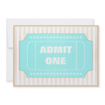 Movie Party Brown Blue Custom Invitations