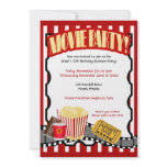 MOVIE PARTY Ticket Birthday Invitations