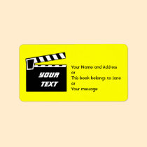 Movie Slate Clapperboard Board Custom Address Labels
