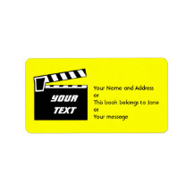 Movie Slate Clapperboard Board Custom Address Labels