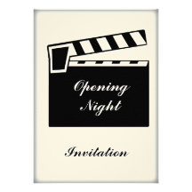 Movie Slate Clapperboard Board Party Event Personalized Invitations