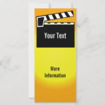 Movie Slate Clapperboard Board Rack Card Design
